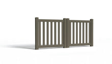 4' Tall x 8' Wide Double Drive Swing Vinyl Gate For Vinyl Fences (AFC-17)