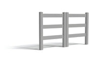 5' Tall x 6' Wide Double Drive Swing Vinyl Gate For Vinyl Fences (AFC-19A)