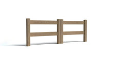 3' Tall x 8' Wide Double Drive Swing Vinyl Gate For Vinyl Fences (AFC-302)