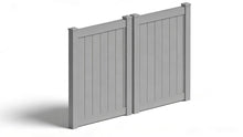 6' Tall x 8' Wide Double Drive Swing Vinyl Gate For Vinyl Fences (AFC-373)