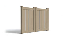 5' Tall x 6' Wide Double Drive Swing Vinyl Gate For Vinyl Fences (AFC-C32)