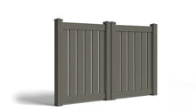5' Tall x 8' Wide Double Drive Swing Vinyl Gate For Vinyl Fences (AFC-C32)