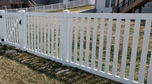 [75 Feet of Fence] 4' Tall Closed Picket AFC-17 Vinyl Complete Fence Package