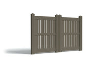 6' Tall x 6' Wide Double Drive Swing Vinyl Gate For Vinyl Fences (AFS-23)