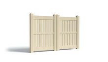 6' Tall x 6' Wide Double Drive Swing Vinyl Gate For Vinyl Fences (AFS-23)