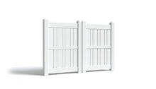 6' Tall x 6' Wide Double Drive Swing Vinyl Gate For Vinyl Fences (AFS-23)