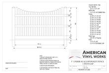 [PRICE PER FOOT] 5' Tall Underscallop AFC-003 Vinyl Fence