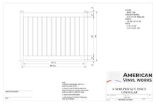 [PRICE PER FOOT] 6' Tall Semi-Privacy AFC-030 Vinyl Fence