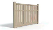 6' Tall x 8' Wide Semi-Private Picket Fence Panel For Vinyl Fences (AFC-034)