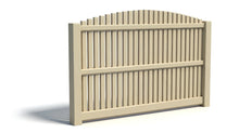5' Tall x 8' Wide Overscallop Picket Fence Panel w/ 1" Gap For Vinyl Fences (AFC-004)
