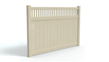 6' Tall x 8' Wide Privacy Fence Panel w/ Picket Accent For Vinyl Fences (AFC-018)
