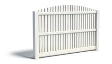5' Tall x 8' Wide Overscallop Picket Fence Panel w/ 1" Gap For Vinyl Fences (AFC-004)
