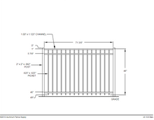 [100 Feet Of Fence] 4' Tall Black Ornamental Aluminum Flat Top Complete Fence Package