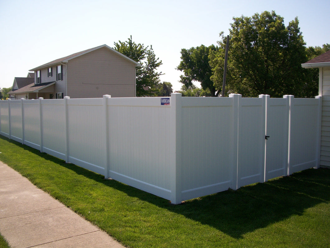 [200 Feet Of Fence] 6' Tall Privacy K-373 Vinyl Complete Fence Package
