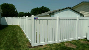 [300' Length] 6' Semi-Privacy 1" Air Space AFC-030 Vinyl Complete Fence Package