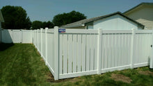 [75 Feet Of Fence] 6' Tall Semi-Privacy 1" Air Space AFC-030 Vinyl Complete Fence Package
