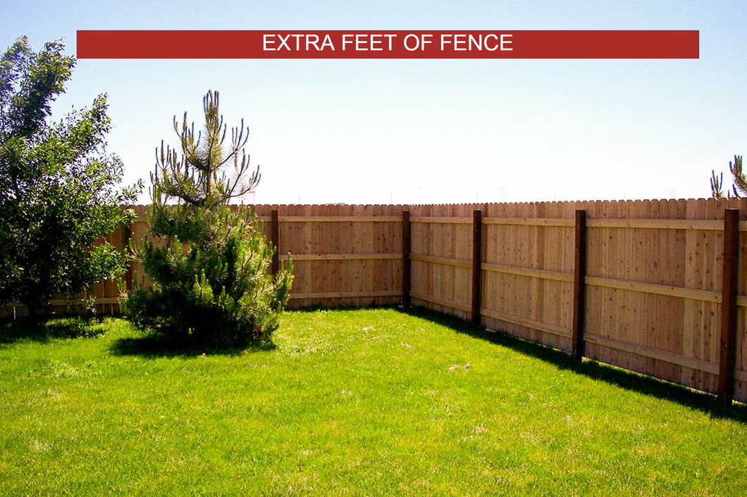 [Extra Feet Of Fence] Cedar Wood Solid Privacy Complete Fence Package