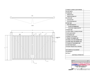 120" x 72" Flat Top Double Drive Gate