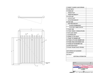 36" x 72" Spear Top Single Swing Gate